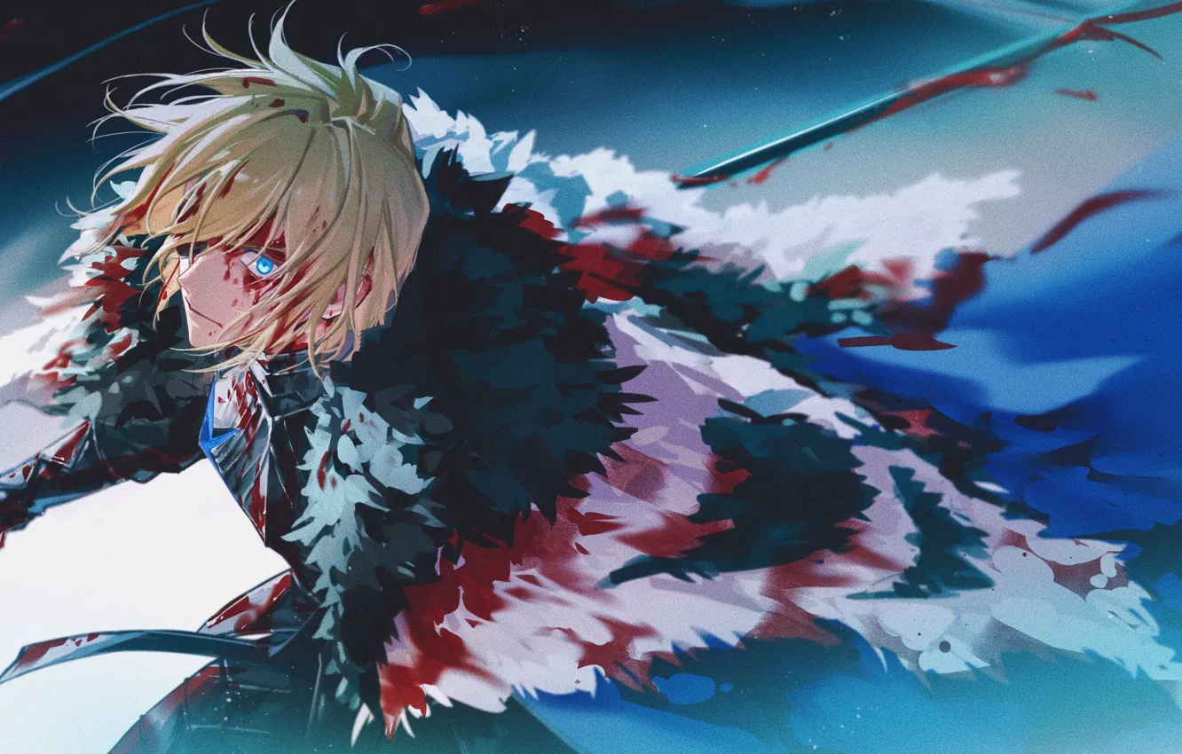 Photo wallpaper blood, male, spear, Fire Emblem, Dimitri Alexandre Blaiddyd