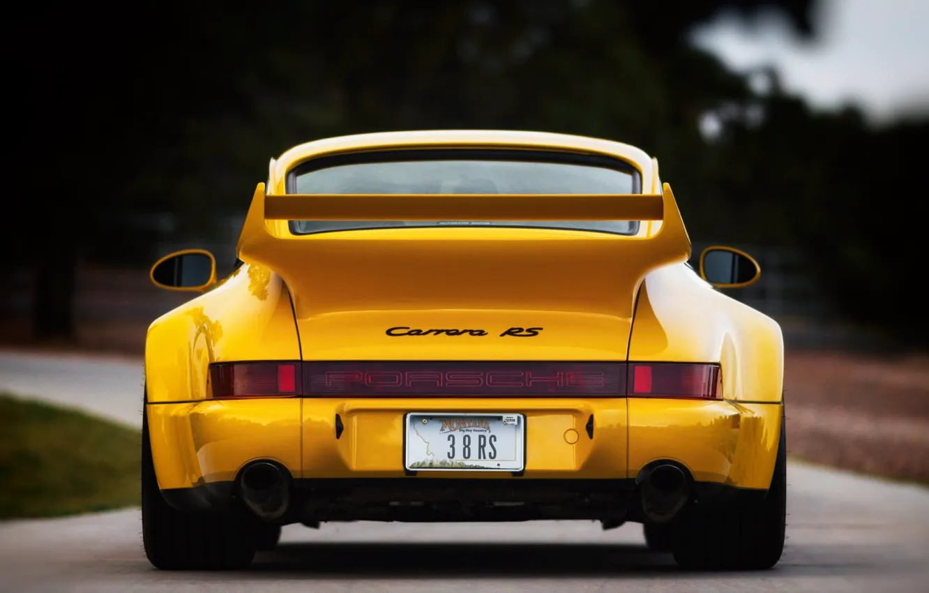 Photo wallpaper Auto, Yellow, 911, Porsche, Machine, Porsche 911, Carrera, 1993