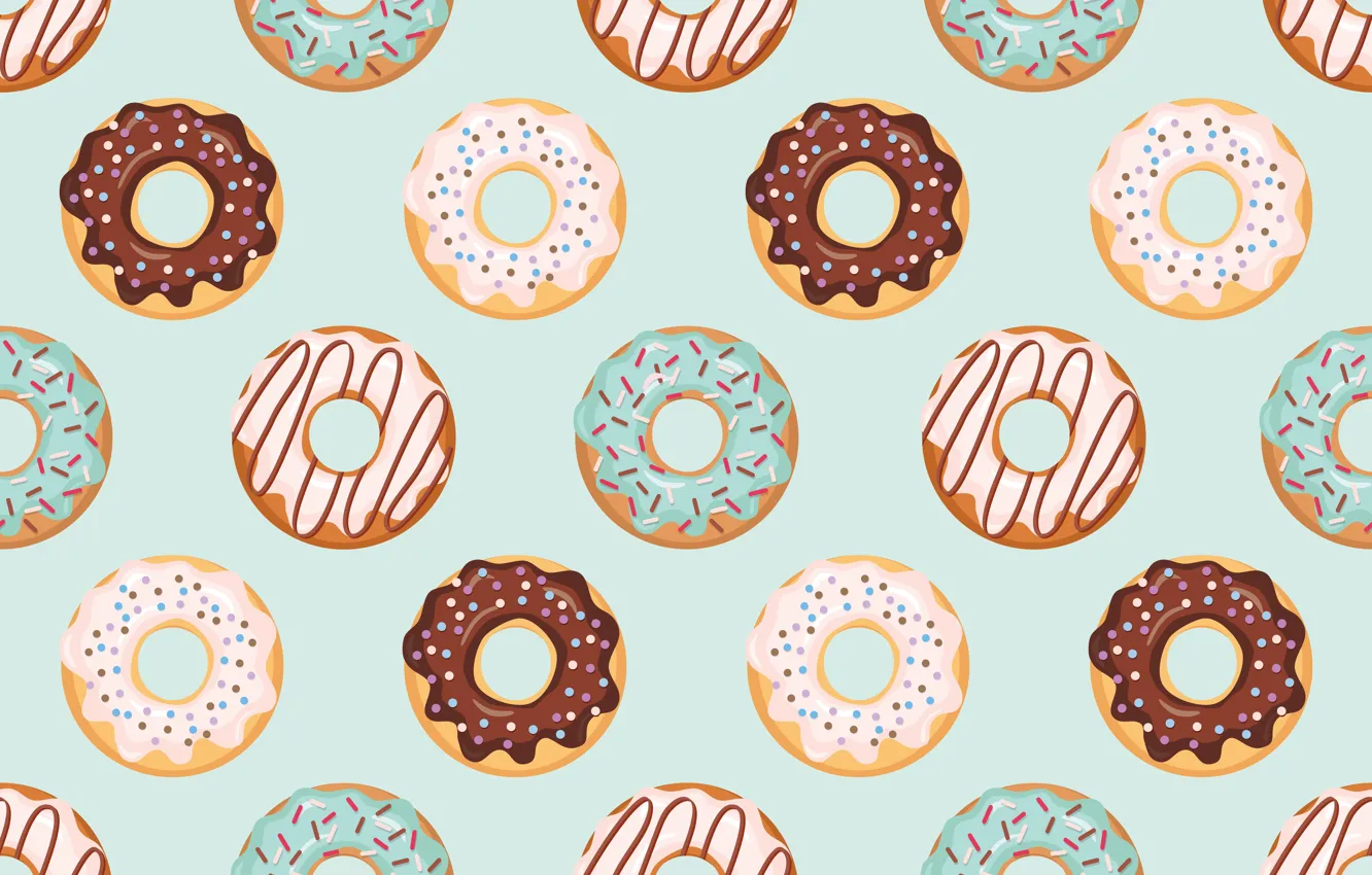 Photo wallpaper Background, Texture, Donuts