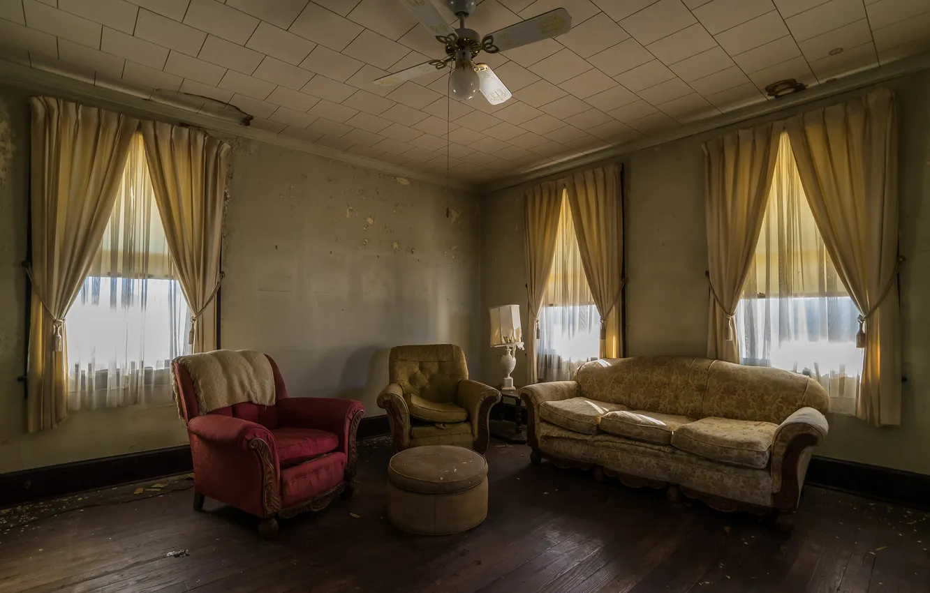 Photo wallpaper room, sofa, chair