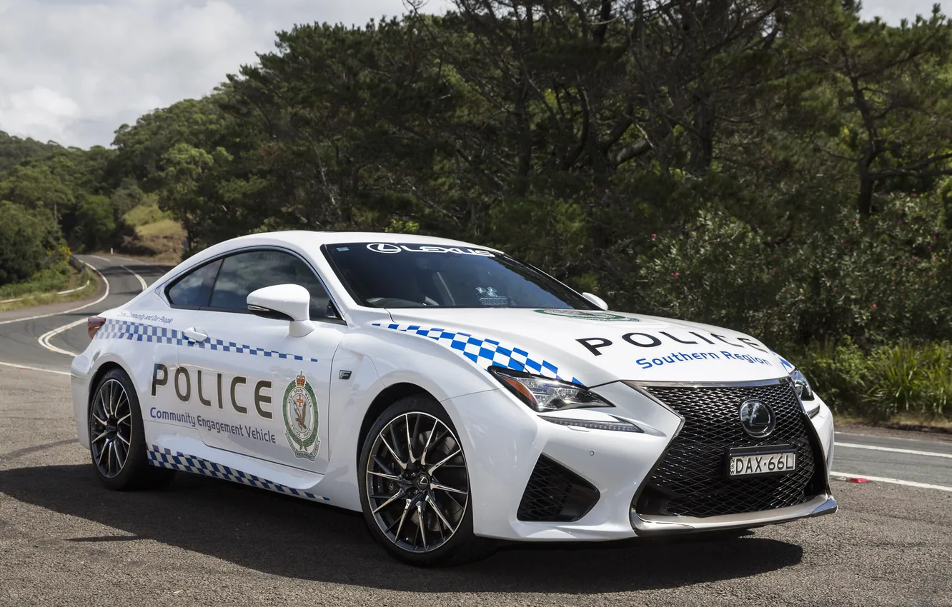 Photo wallpaper white, Lexus, Police, Lexus, RC F