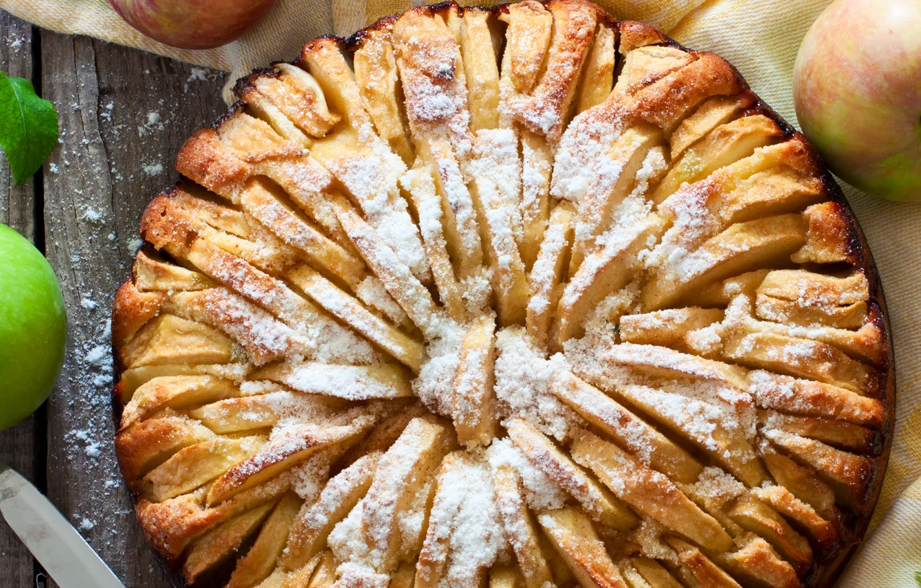 Photo wallpaper apples, pie, cakes, apples, pie, baking