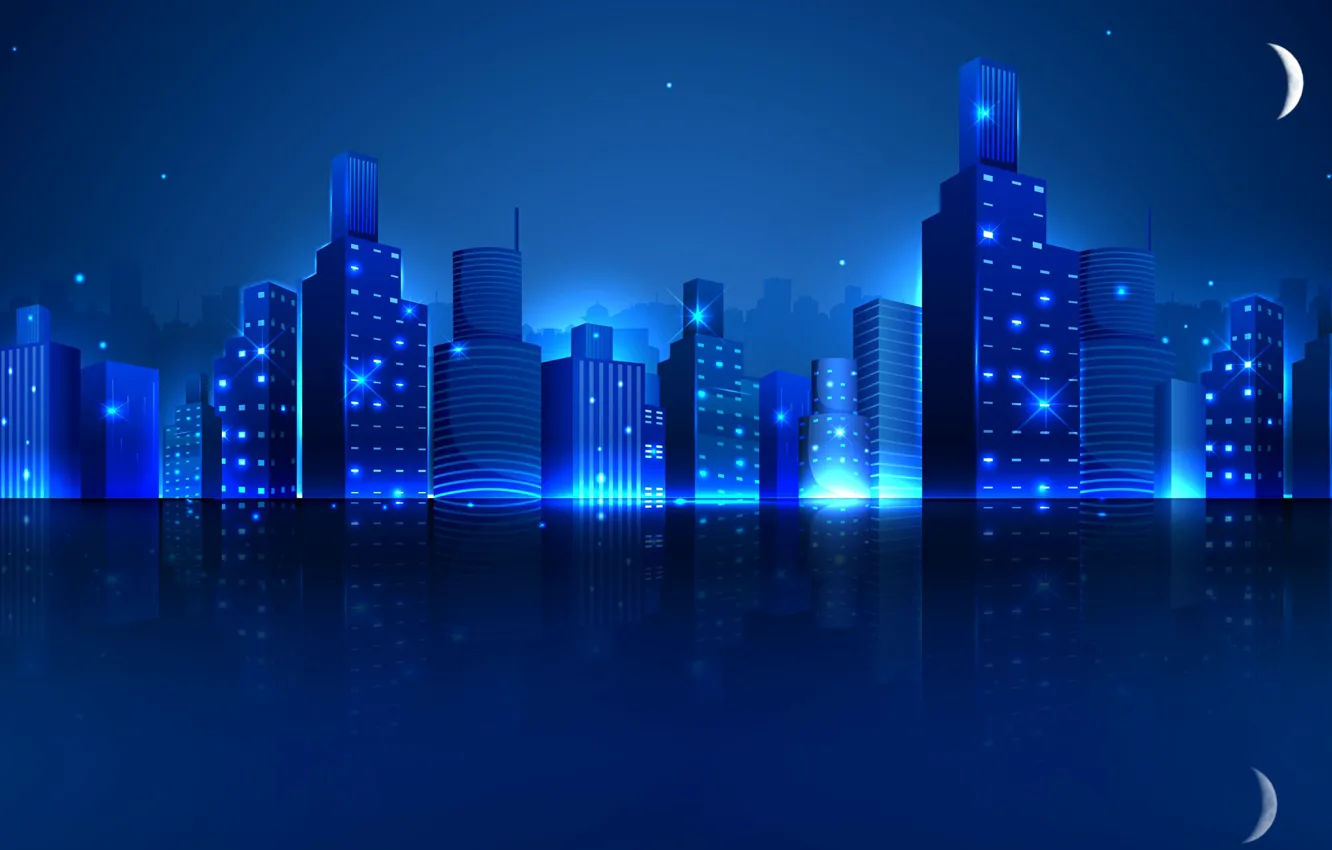 Photo wallpaper stars, night, reflection, home, minimalism