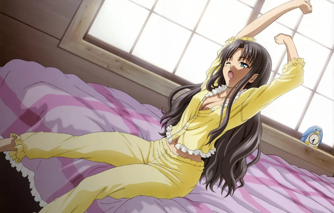 Photo wallpaper girl, bed, bedroom, Fate stay night, Fate / Stay Night