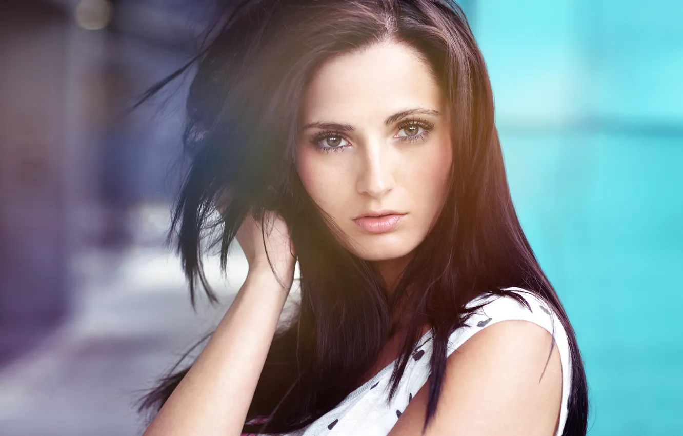 Photo wallpaper eyes, hair, lips, eyes, lips, hair