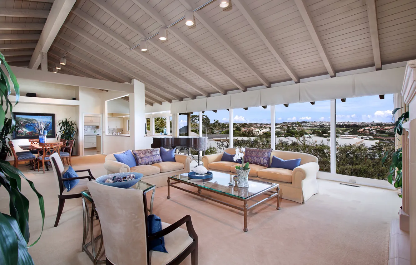 Photo wallpaper design, photo, interior, Living room. Sofa