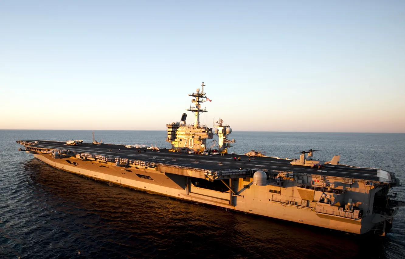 Photo wallpaper weapons, ship, aircraft carrier, USS Carl Vinson