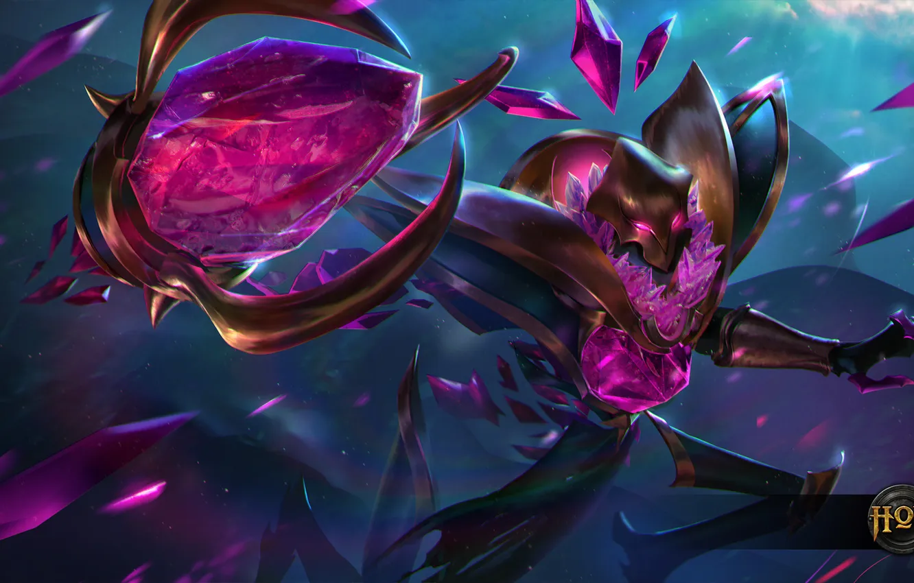 Photo wallpaper crystals, hon, Heroes of Newerth, Paragon, Amethyst, Parasite