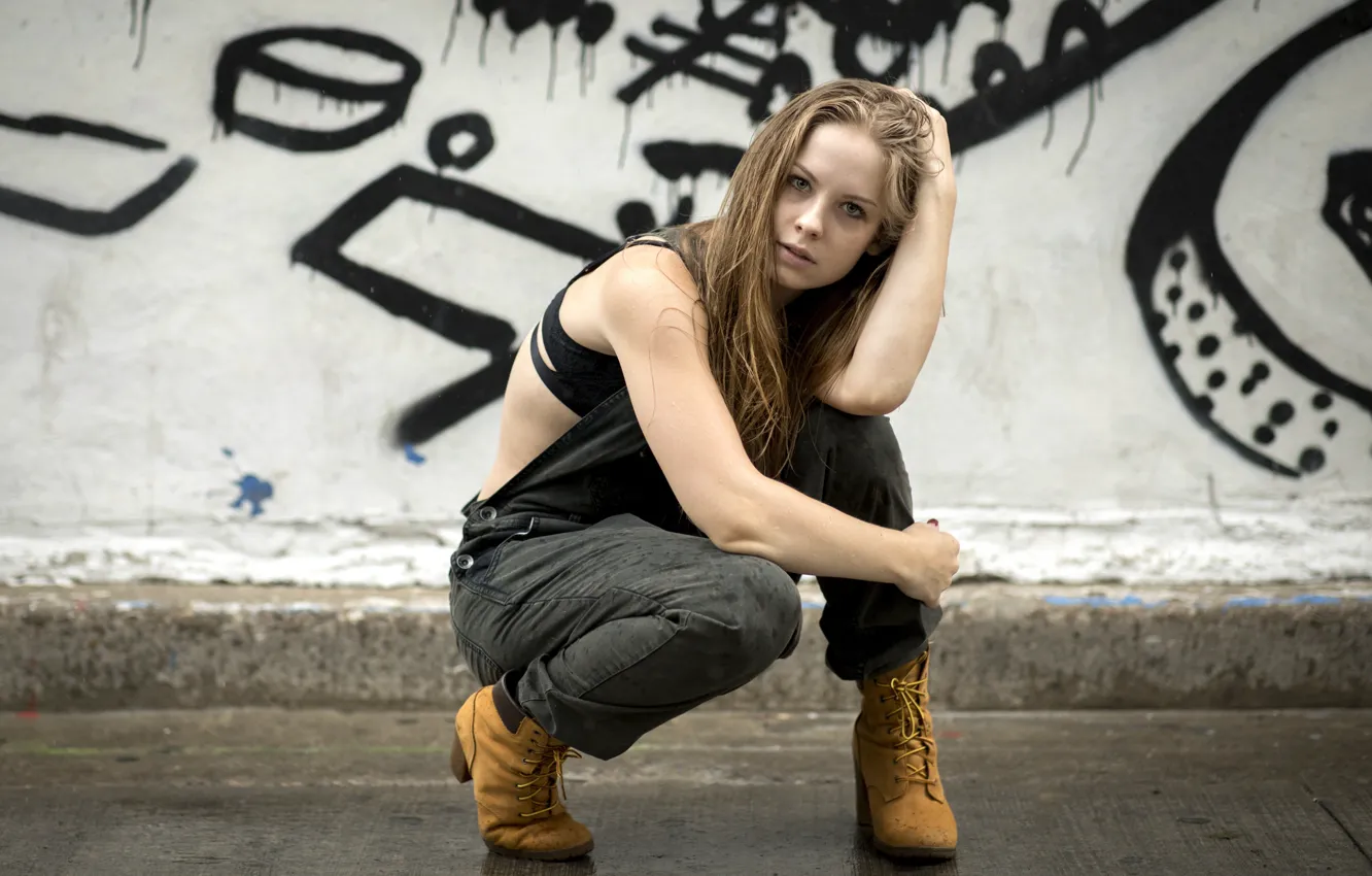 Photo wallpaper look, girl, pose, hair, Rebekka Weigand