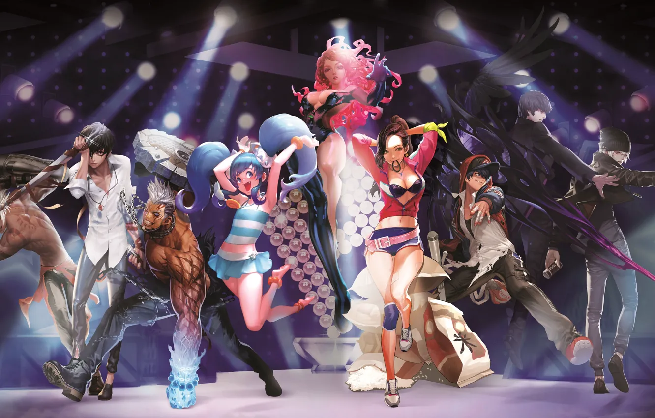 Photo wallpaper girl, the game, guy, characters, Hero Warz