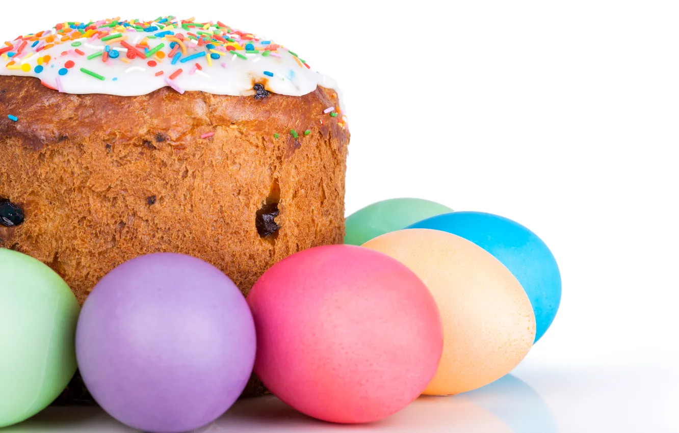 Photo wallpaper Easter, Eggs, Holiday, Food, Cake, Cakes