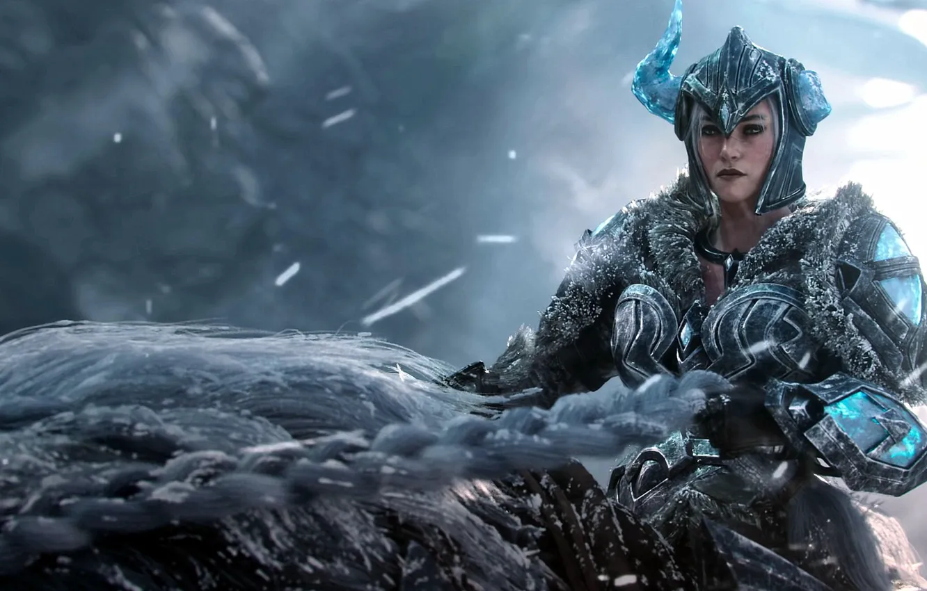 Photo wallpaper warrior, League of Legends, League Of Legends, Sejuani, Sejuani