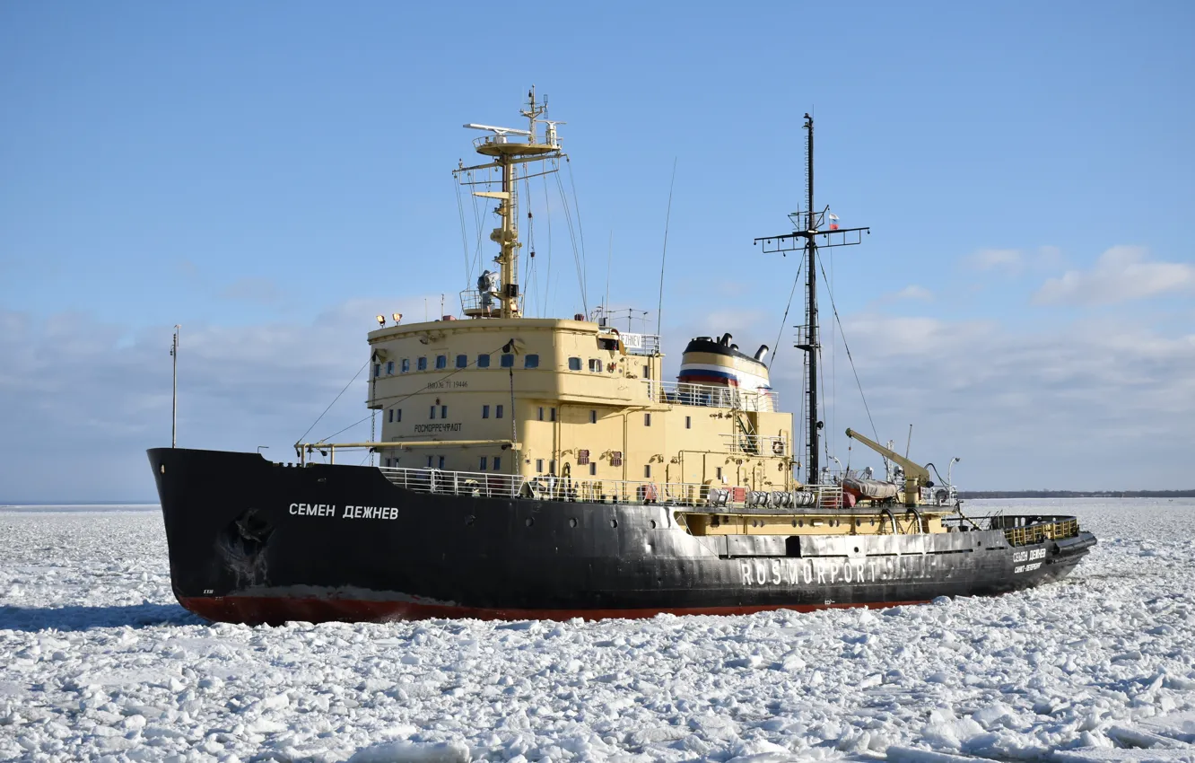Photo wallpaper ship, icebreaker, Semyon Dezhnev