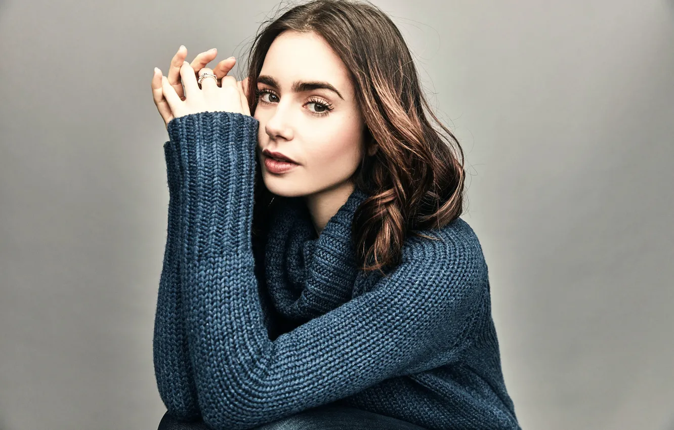 Photo wallpaper Lily Collins, for the film, at the photo shoot, To the bone, To the Bone