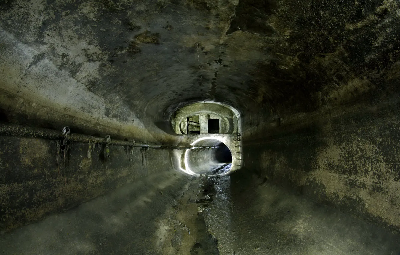 Photo wallpaper the city, the tunnel, Sewerage