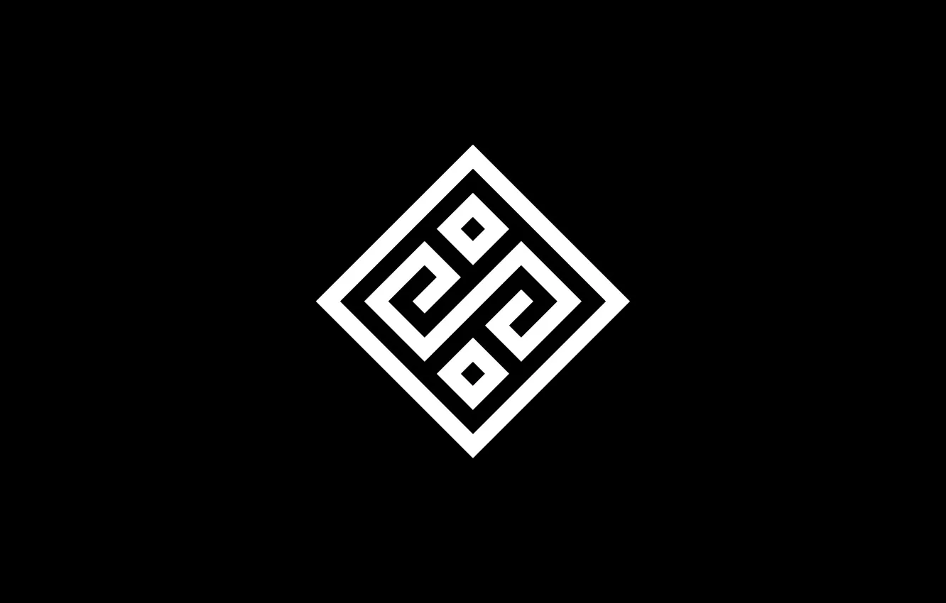 Photo wallpaper darkness, pattern, black, diamonds