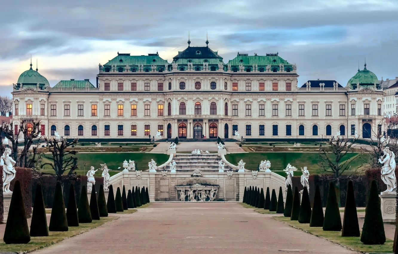 Photo wallpaper Austria, Belvedere, Vienna, the Palace complex, Belvedere