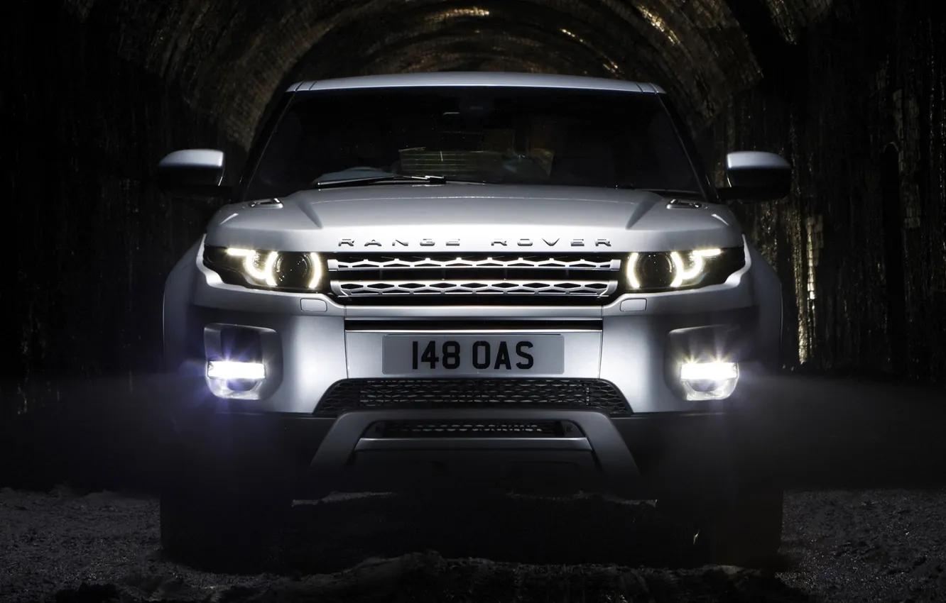 Photo wallpaper lights, Land Rover, Range Rover, twilight, Coupe, the front, Evoque, crossover