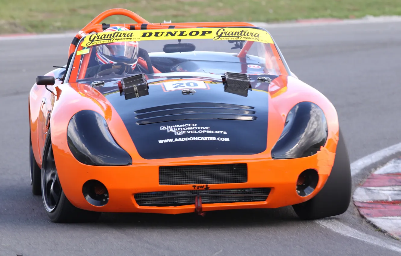 Photo wallpaper race, lights, cars, track, TVR Tuscan