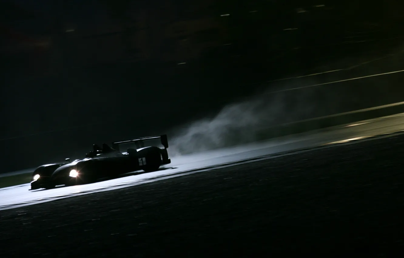 Photo wallpaper night, rain, le-mans