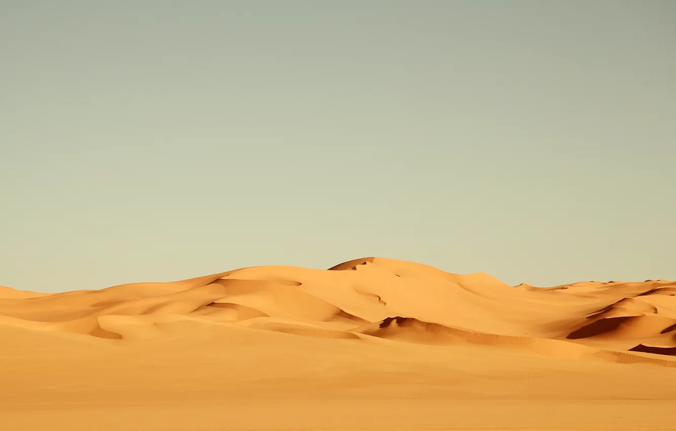 Photo wallpaper sand, yellow, the wind, desert, heat, Africa, landscape, nature