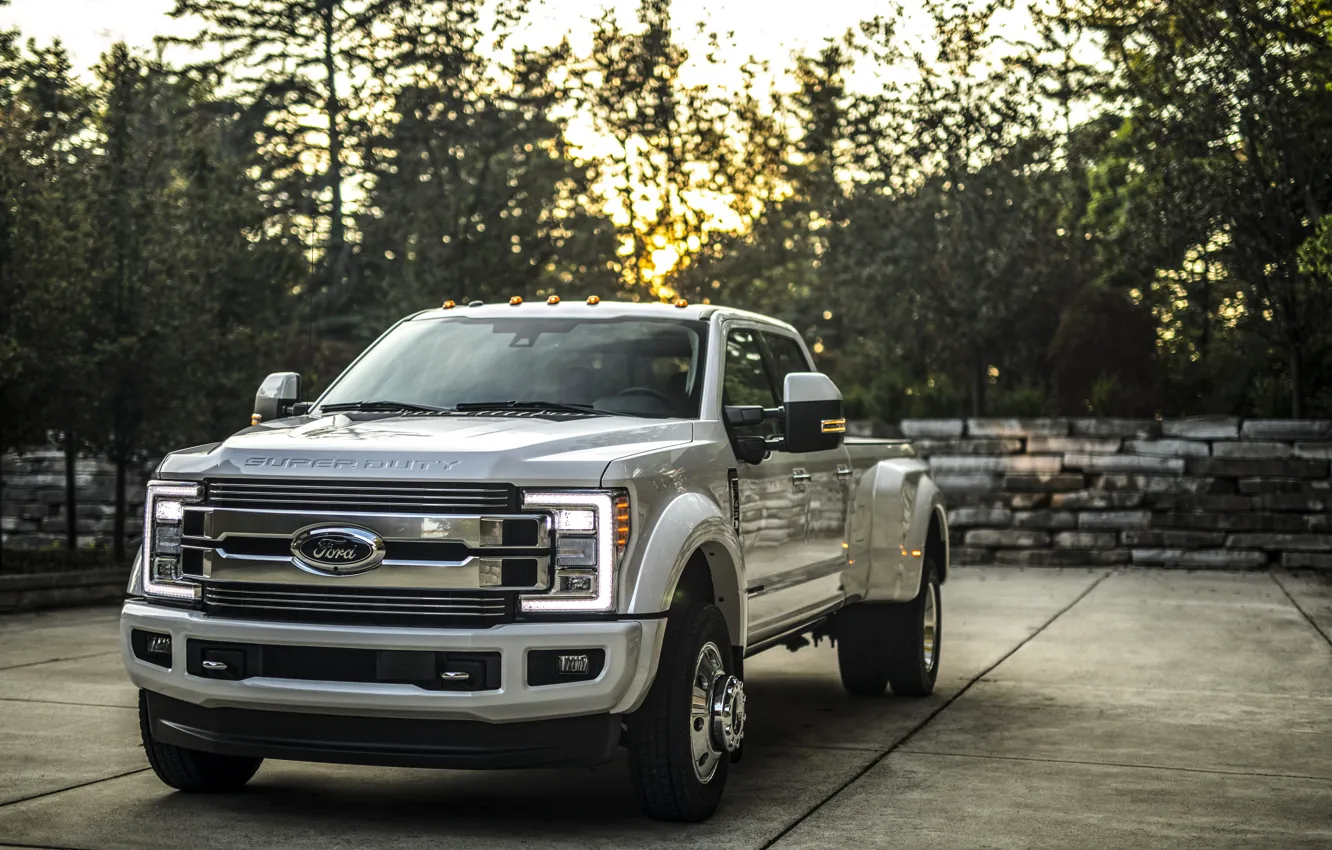Photo wallpaper Ford, LEDs, Parking, pickup, 4x4, 2018, 440 HP, Super Duty