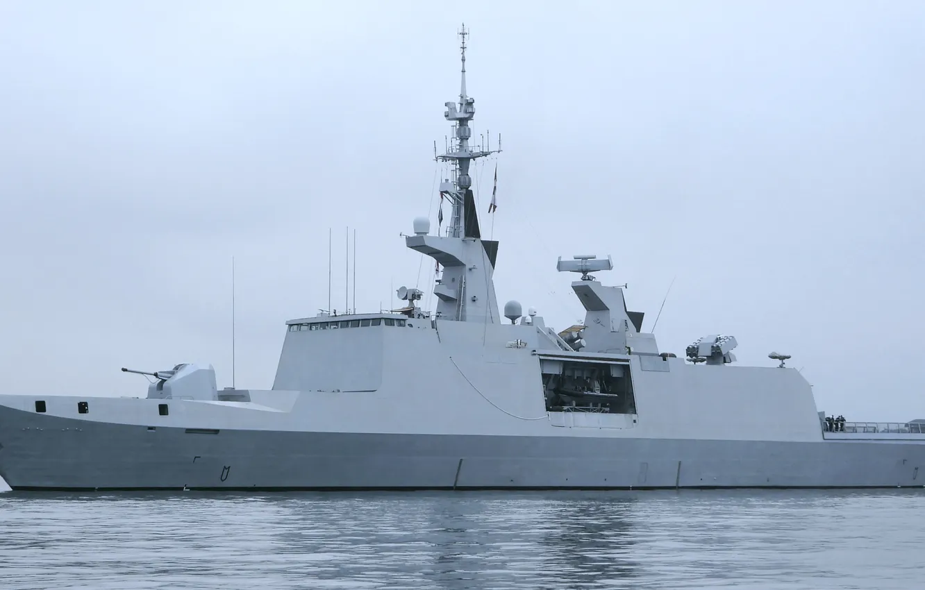 Photo wallpaper frigate, French Navy, Surkouf
