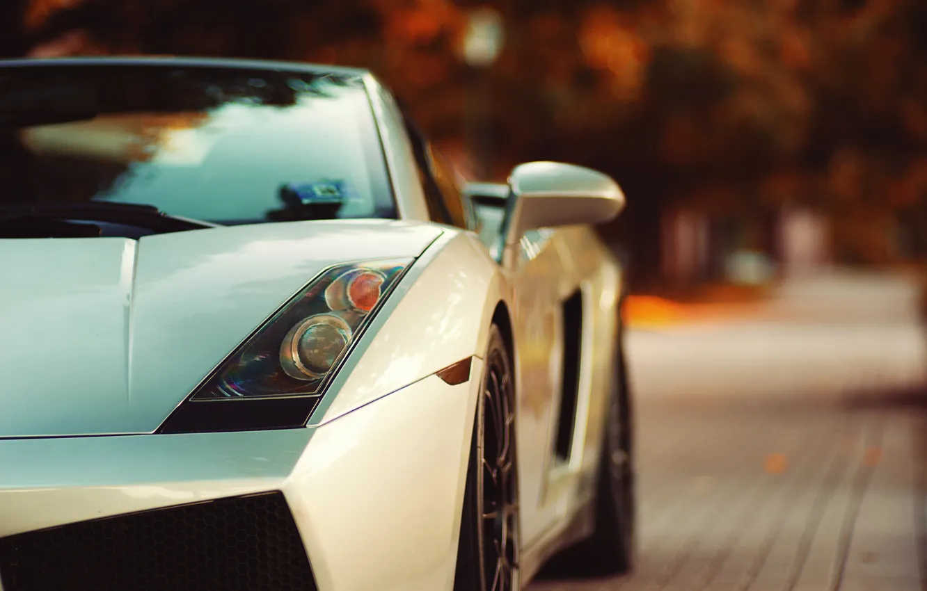 Photo wallpaper lights, cars, auto, wallper, lamborghini gallardo, Wallpaper HD, City, Front view