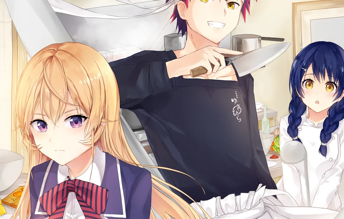 Photo wallpaper Shokugeki no Soma, Kitchen Catfish, In the search for the divine recipe, by oretsuu