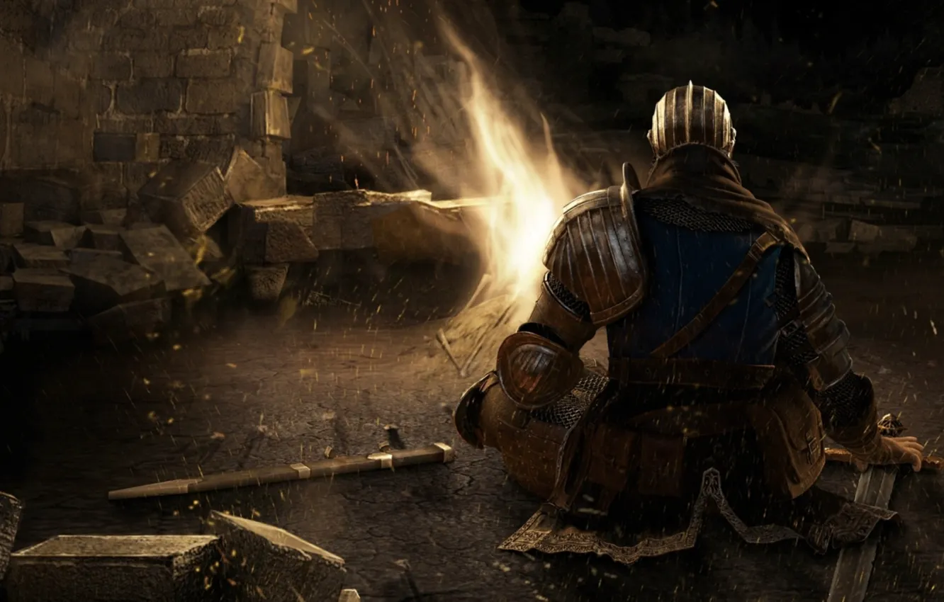 Photo wallpaper sword, armor, Dark Souls, knight, pearls