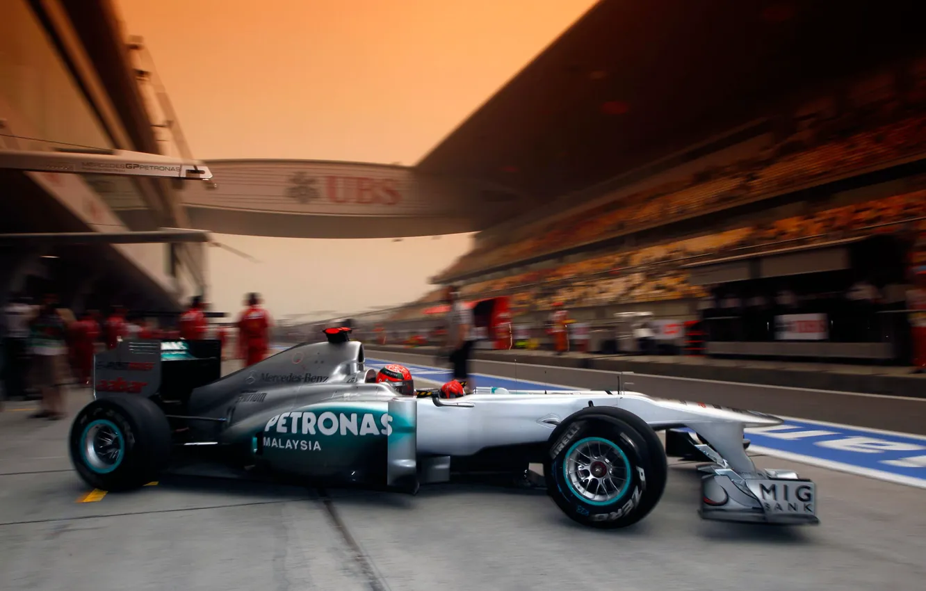 Photo wallpaper Photo, Track, Formula-1, Mercedes GP, 2011, Wallpapers, The car, Michael Schumacher
