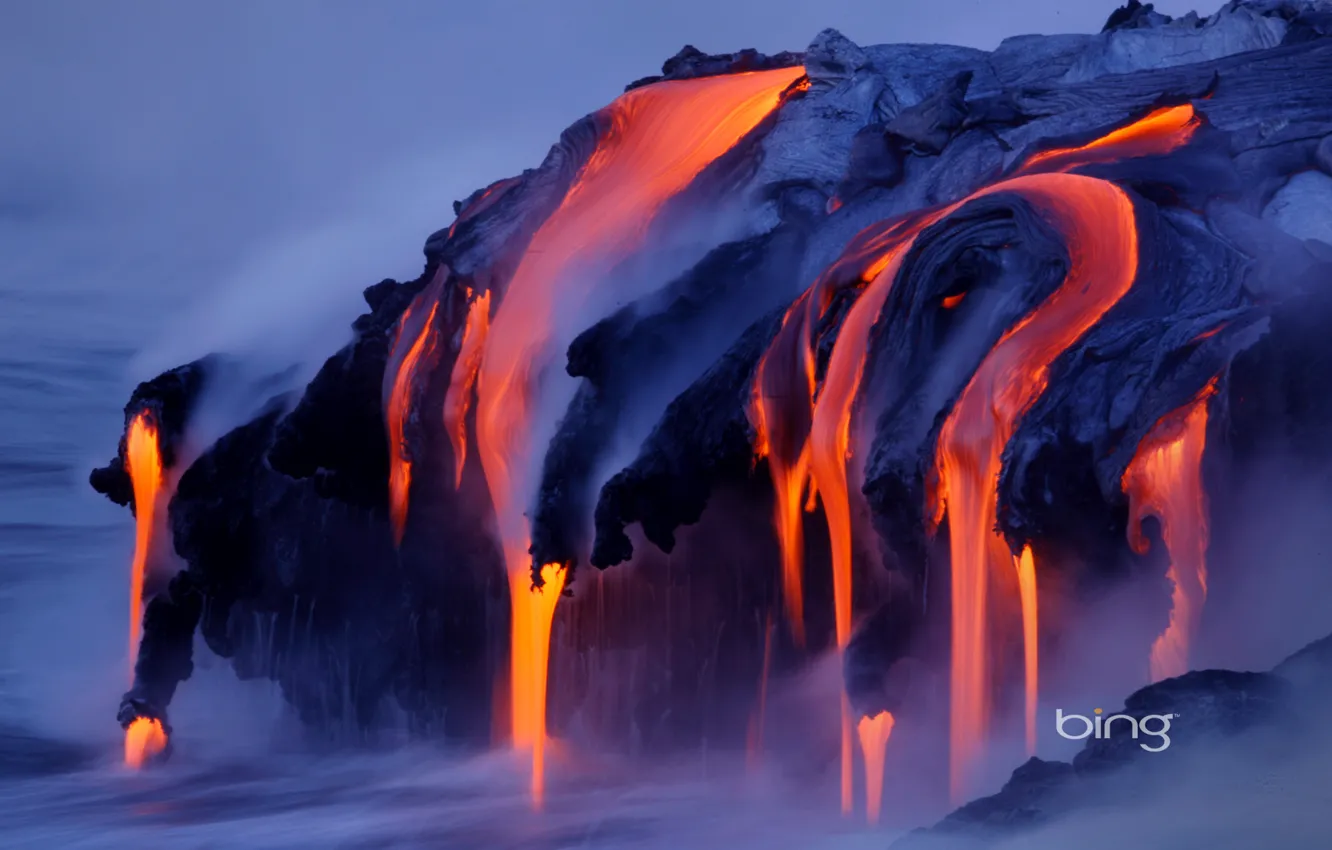 Photo wallpaper stream, divorce, pair, lava