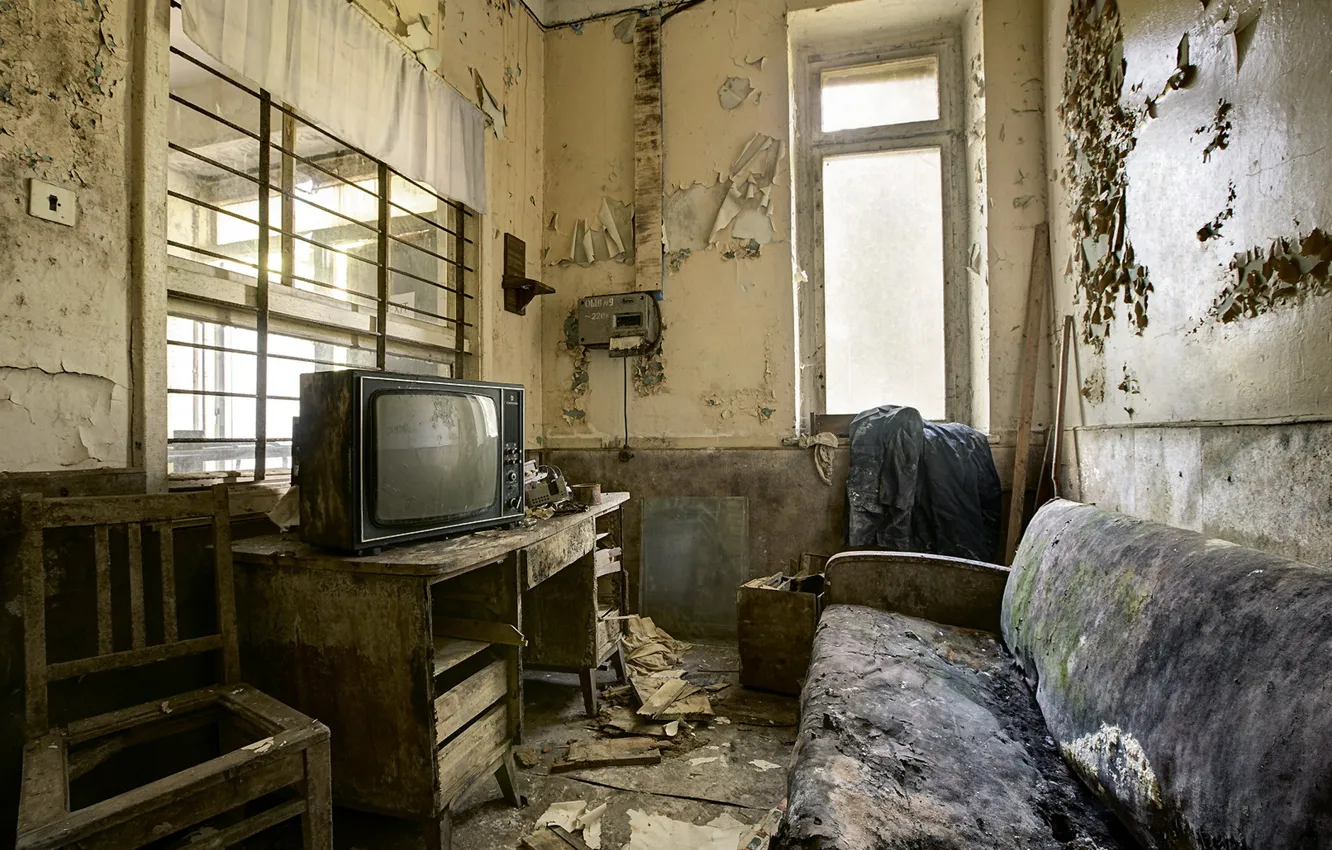 Photo wallpaper room, sofa, interior, TV