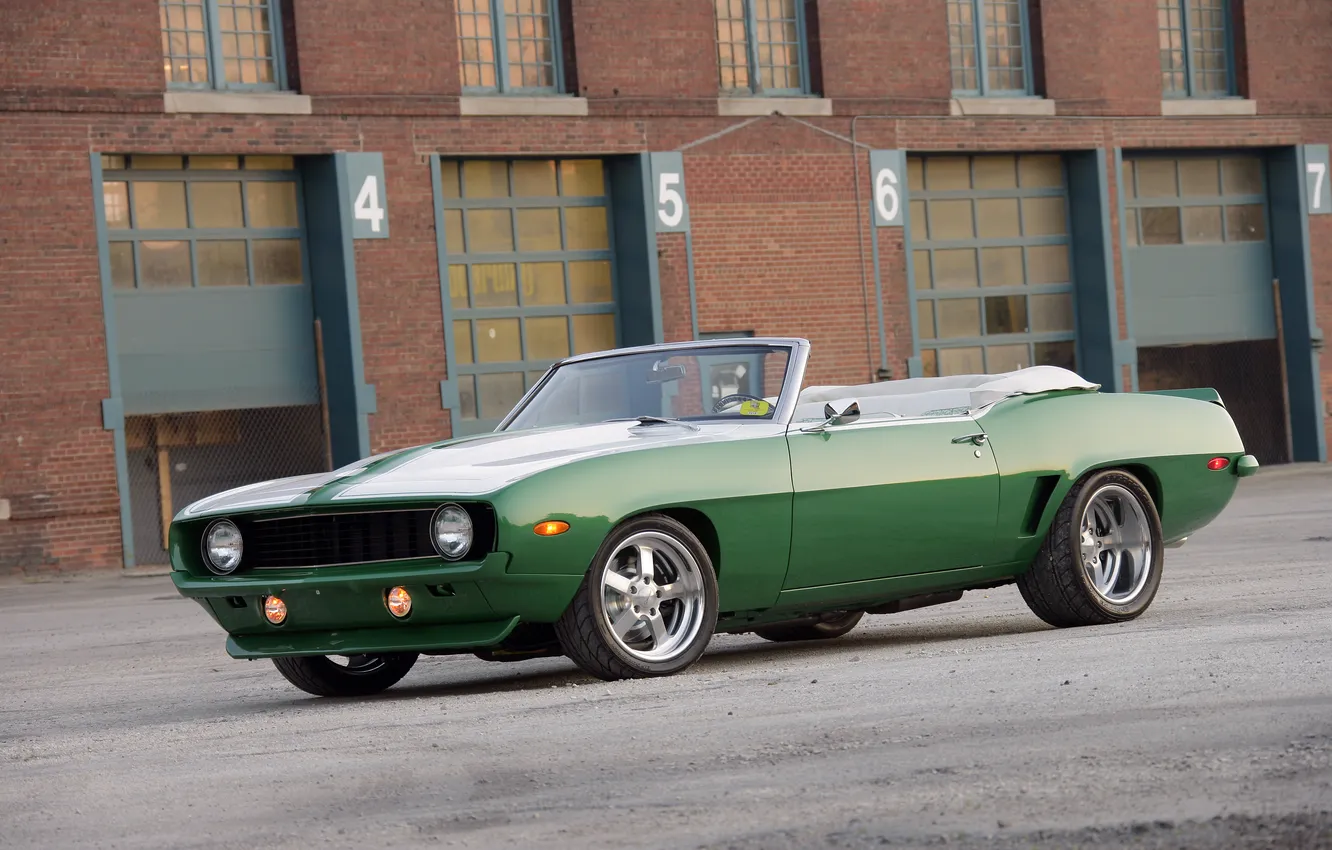 Photo wallpaper machine, auto, retro, Wallpaper, Chevrolet, 1969, wallpaper, Camaro