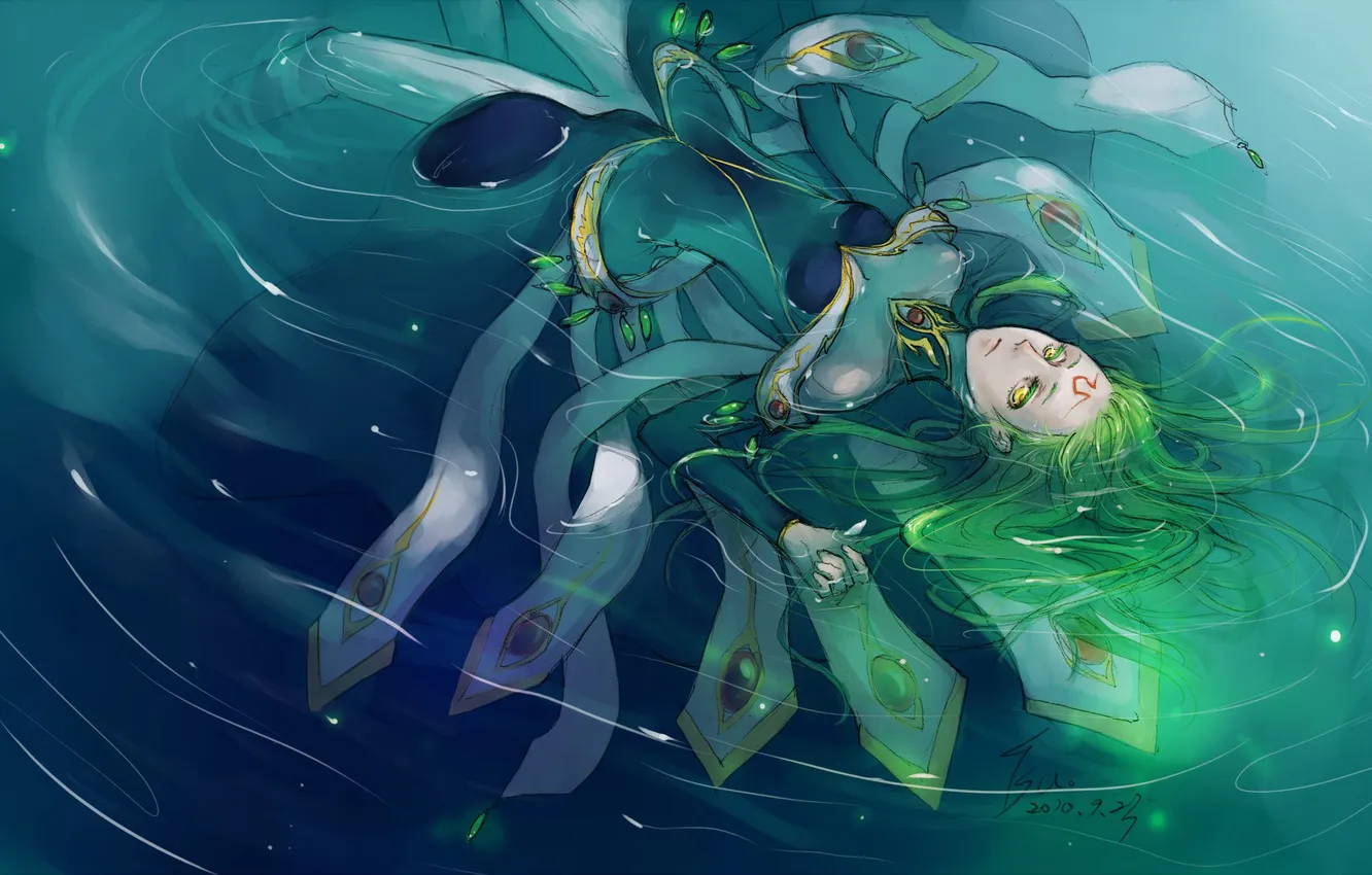 Photo wallpaper water, girl, dress, Code Geass, looking at the viewer