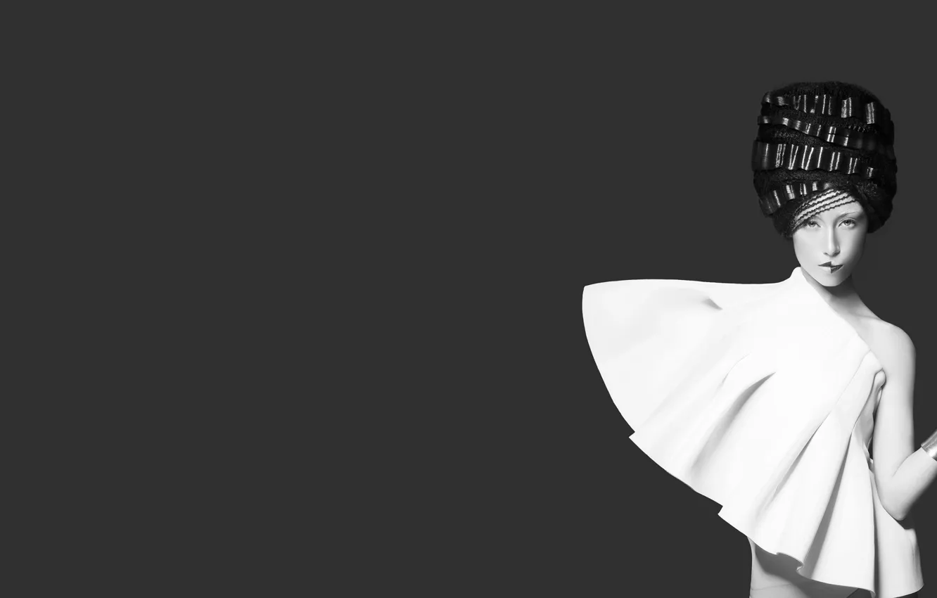 Photo wallpaper girl, model, fashion, headdress