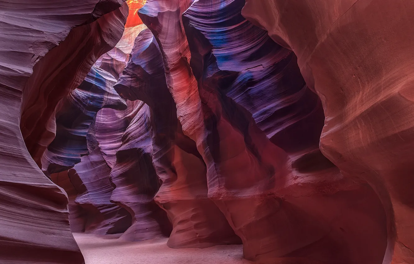 Photo wallpaper mountains, red, canyon, Utah, USA, relief