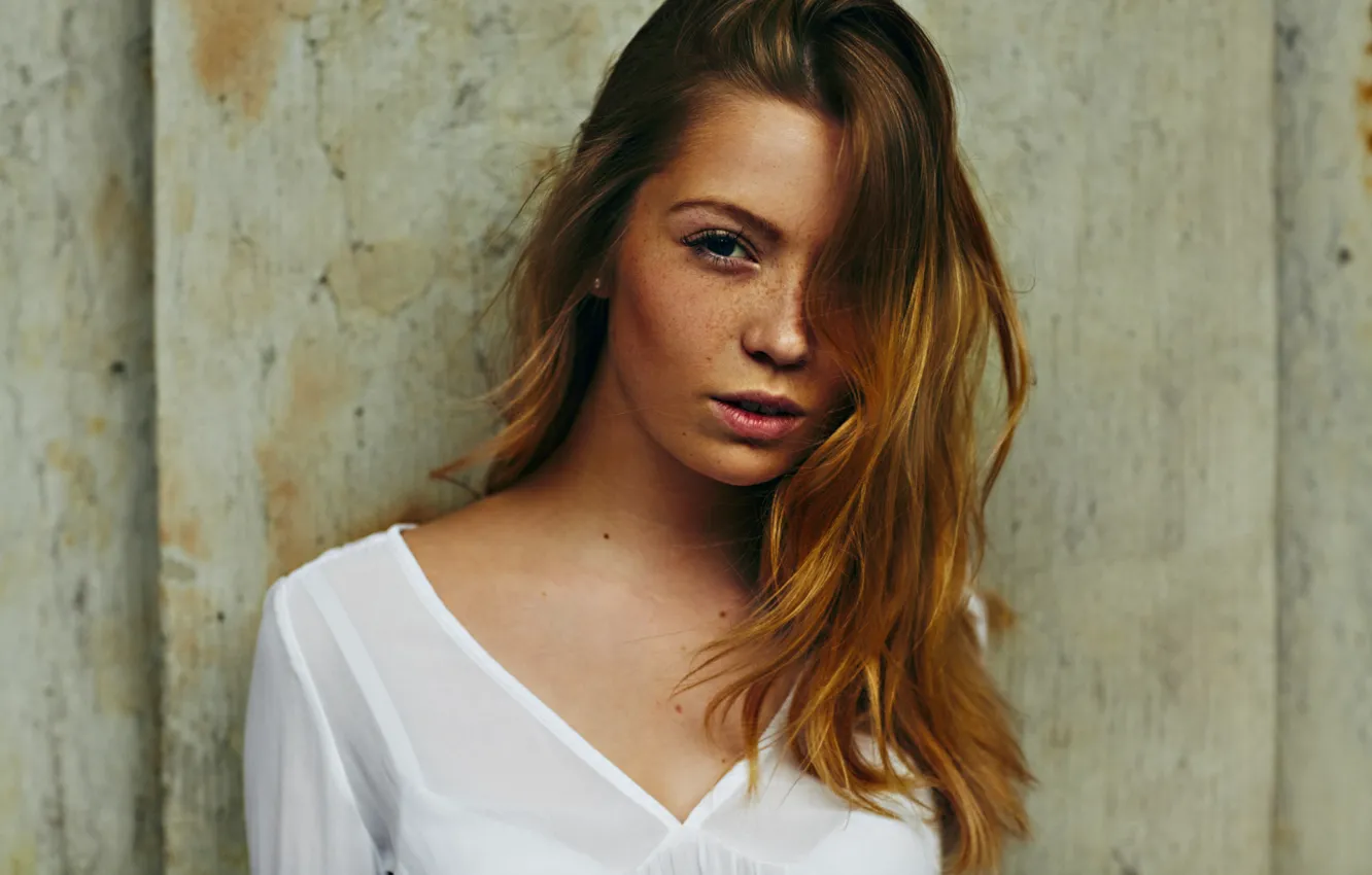 Photo wallpaper look, face, background, hair, beauty, Martin Strauss