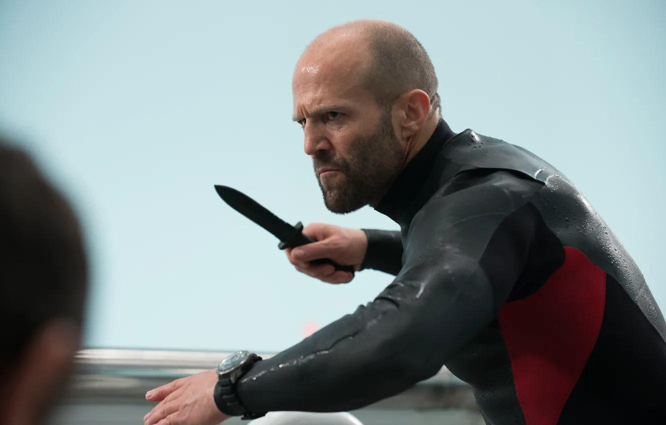 Photo wallpaper look, knife, Jason Statham, Jason Statham, Mechanic 2, Mechanic: Resurrection