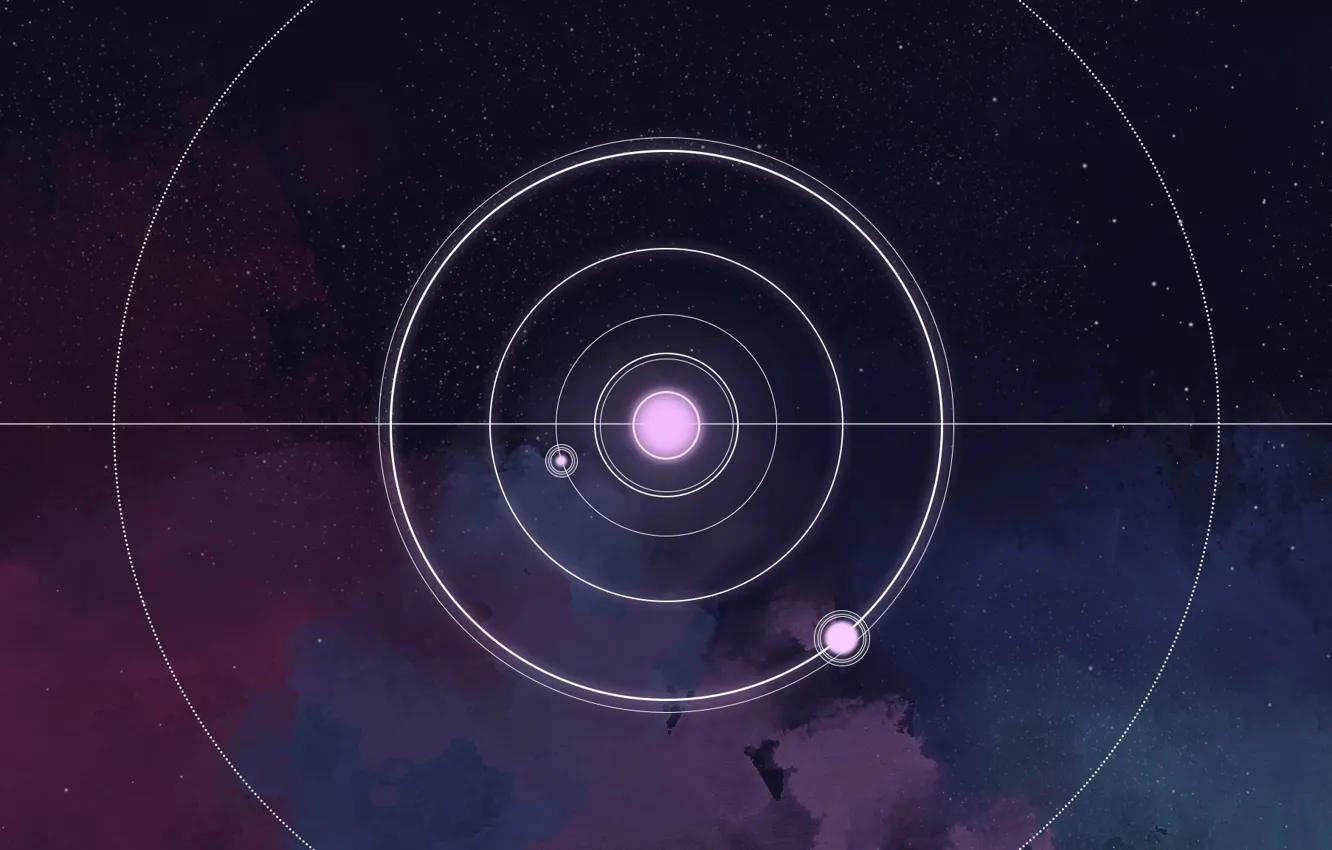 Photo wallpaper space, minimalism, space, figures