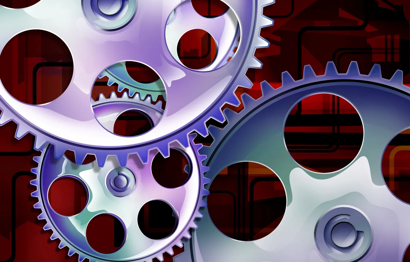 Photo wallpaper abstraction, watch, gear