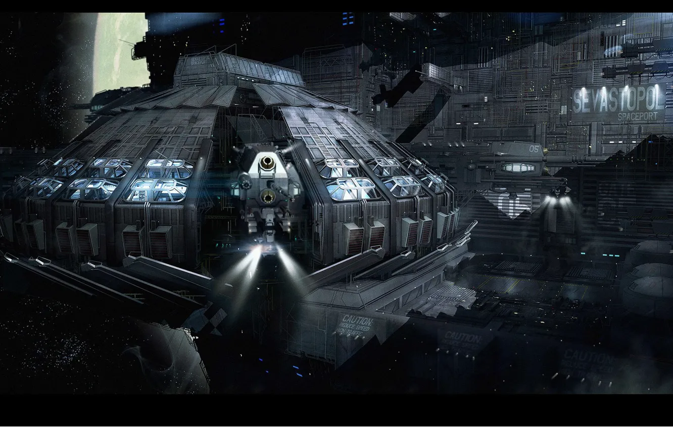 Photo wallpaper spaceship, Alien: Isolation, Alien Isolation Environment, SEVASTOPOL Spaceport