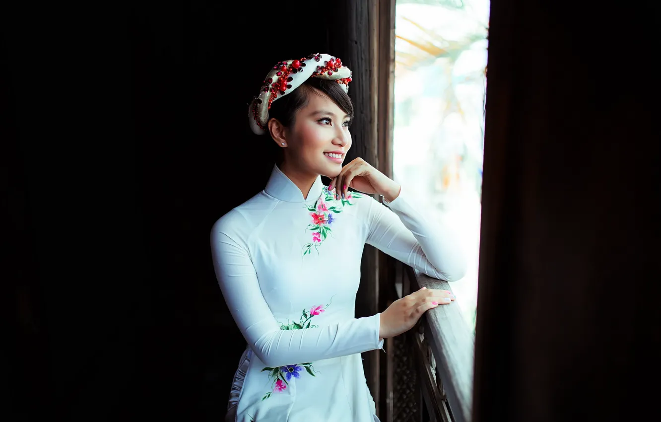 Photo wallpaper look, girl, portrait