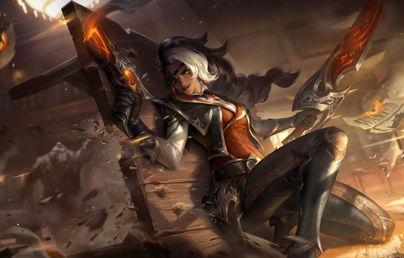 Photo wallpaper art, League of Legends, LoL, skin, Samira, High Noon