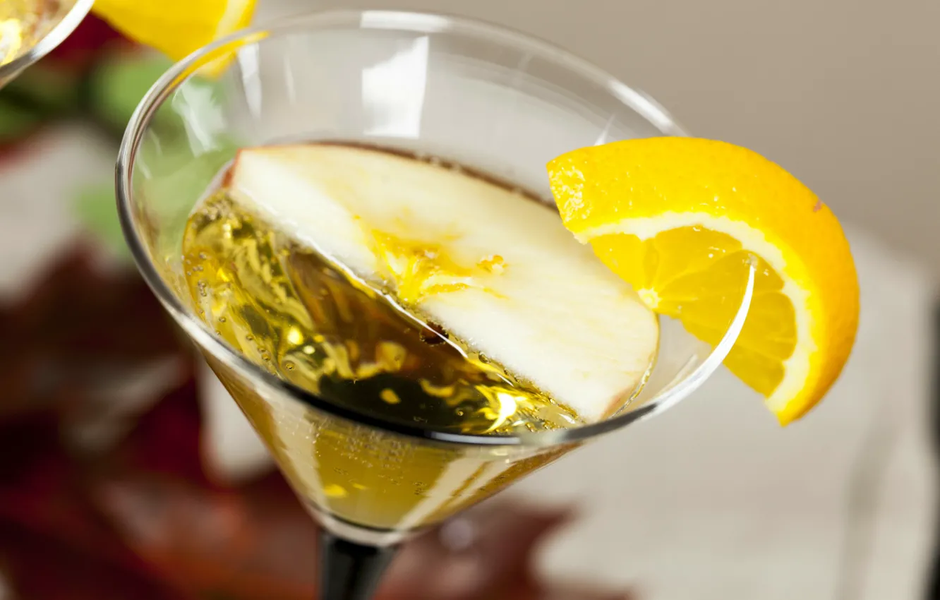 Photo wallpaper apples, orange, drink, orange