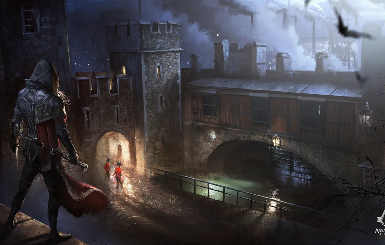 Photo wallpaper girl, night, London, art, killer, Assassin's Creed: Syndicate, Evie Frye