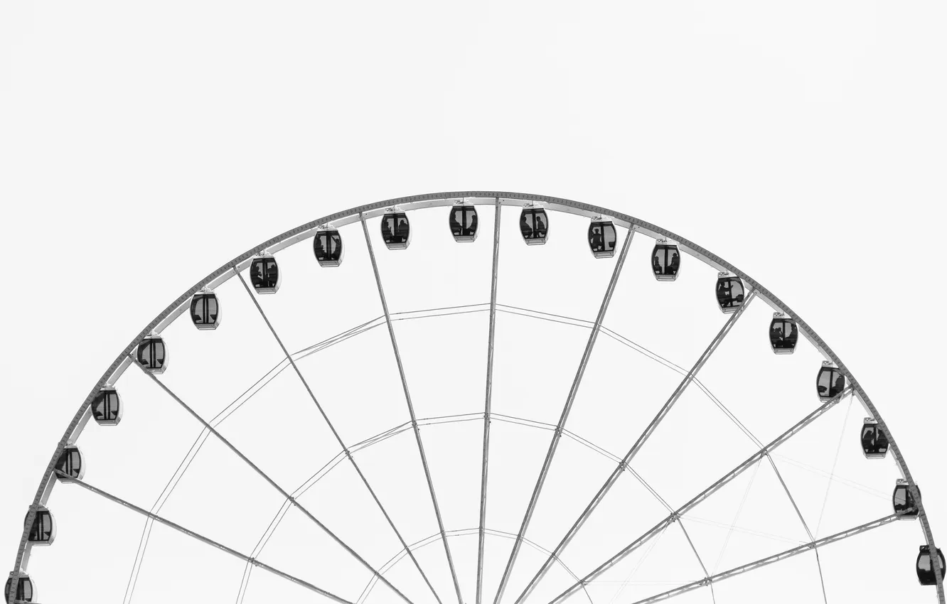 Photo wallpaper the sky, wheel, booths, Ferris wheel, review