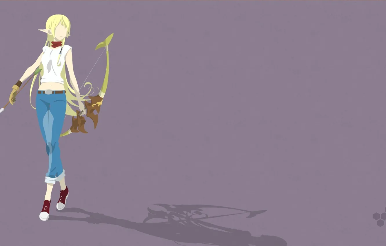 Photo wallpaper game, weapon, anime, background, pretty, blonde, elf, asian