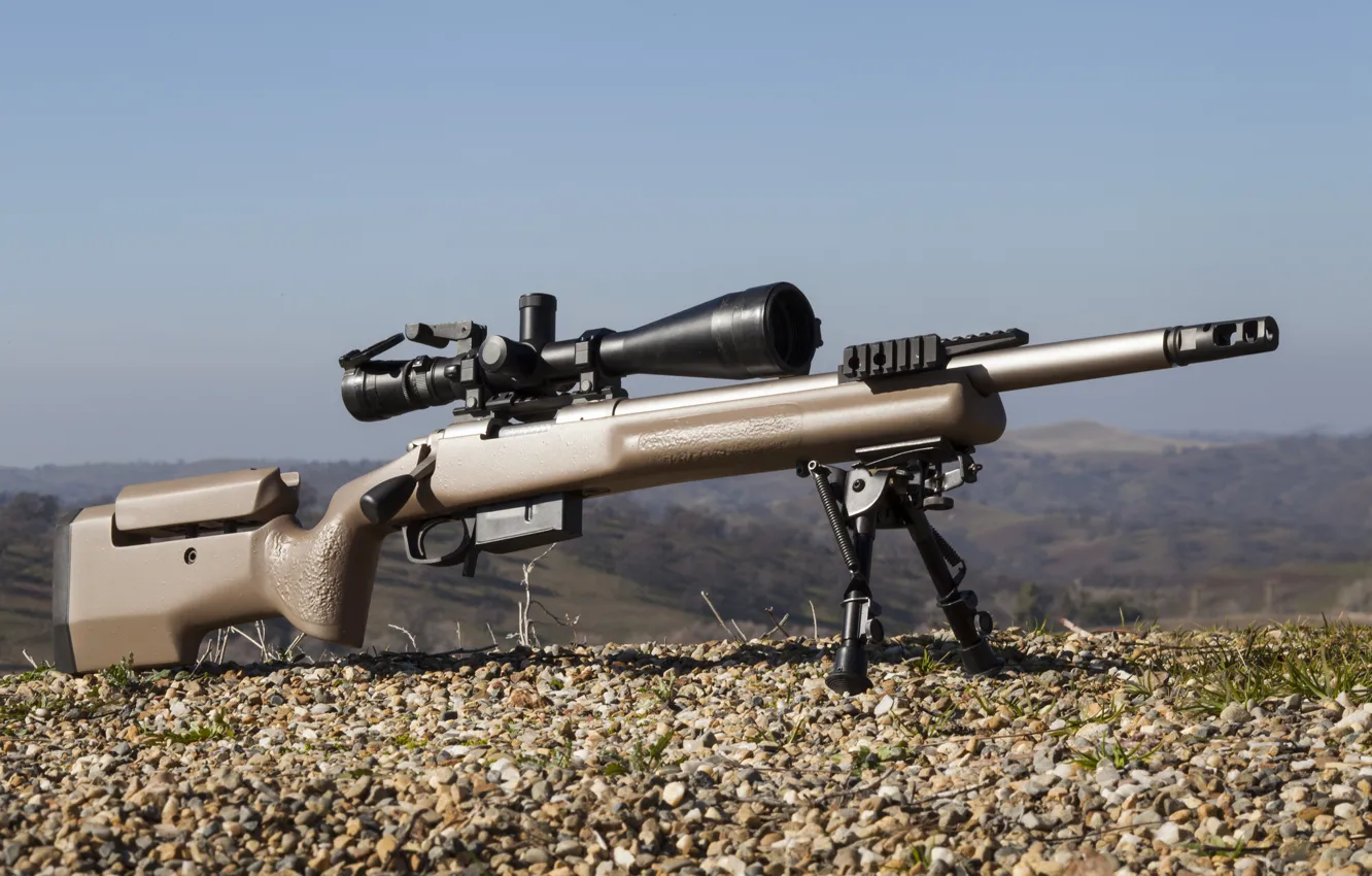 Photo wallpaper weapons, optics, gravel, rifle, sniper, fry, Remington 700