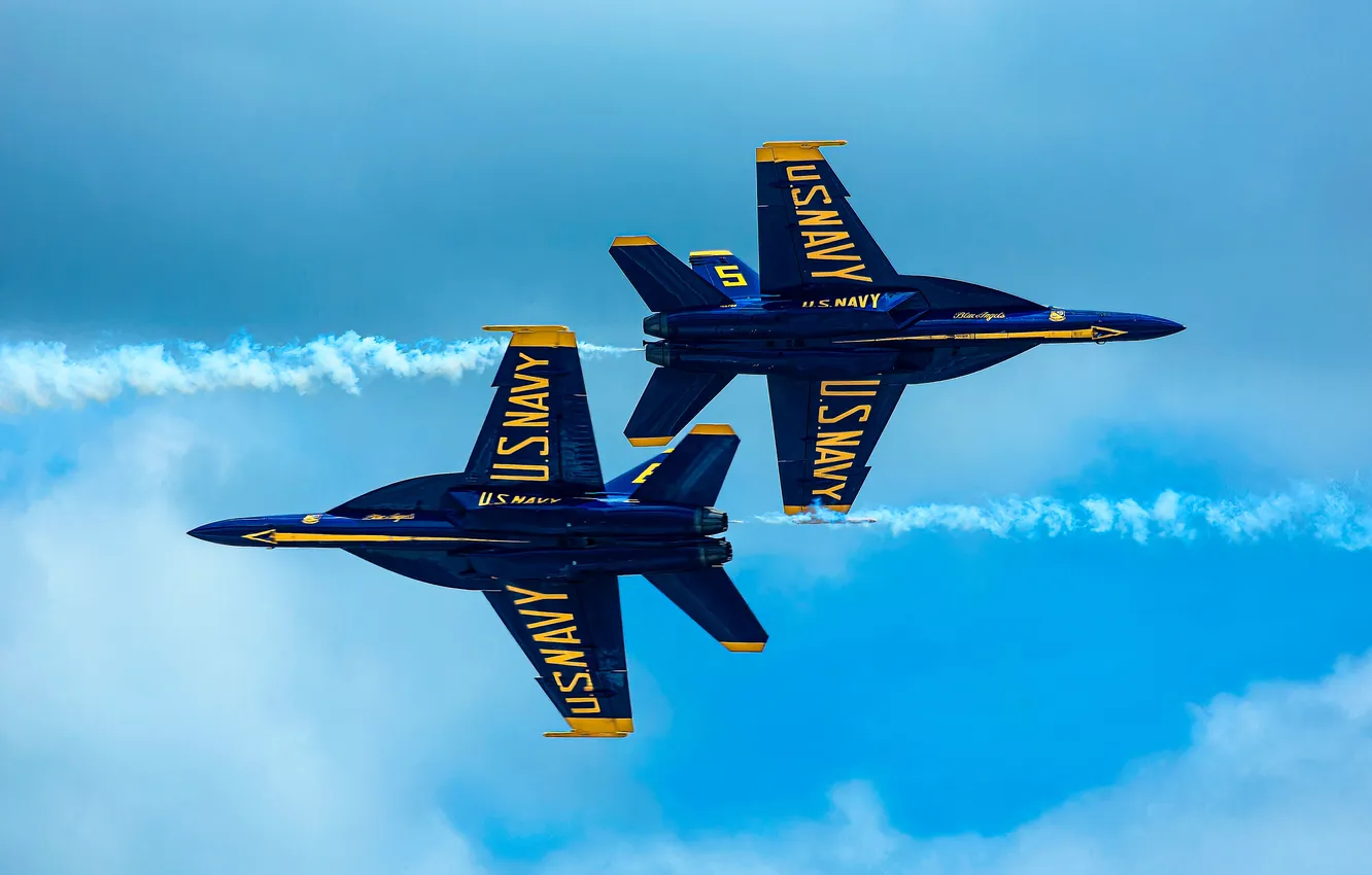 Photo wallpaper aviation, blue, pair, the plane